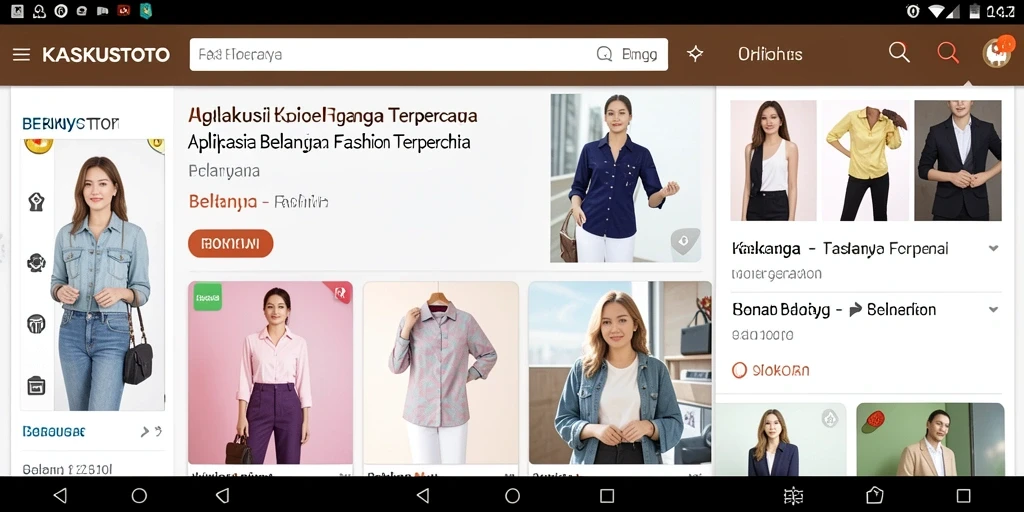 Antarmuka KASKUSTOTO menunjukkan berbagai produk fashion menarik.
