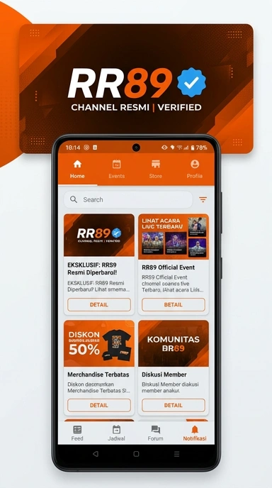 Tampilan kanal resmi rr89
